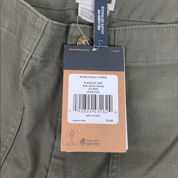 SOLD The North Face NWT Moeser Pants Taupe Green - Picture 6 of 7